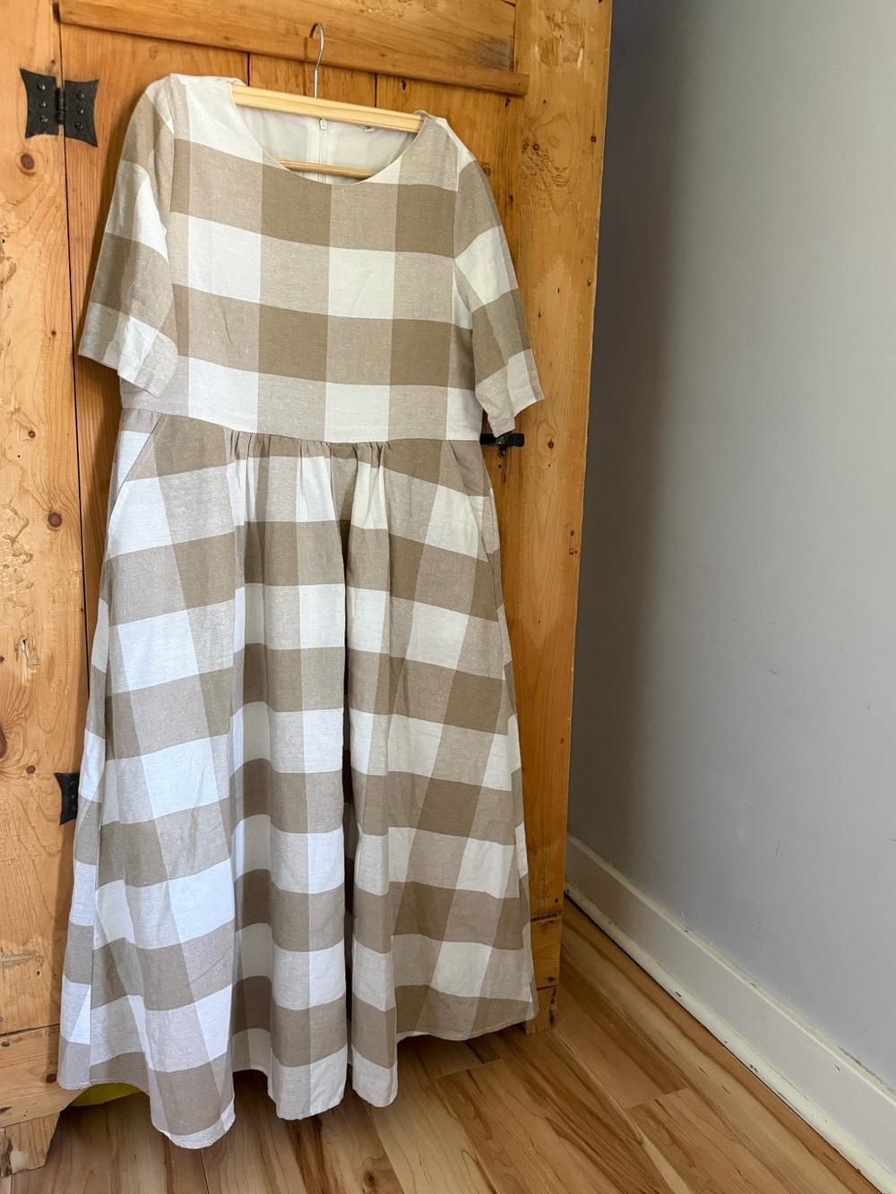NO BRAND | gingham maxi dress - Picture 3 of 6